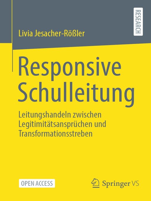 Title details for Responsive Schulleitung by Livia Jesacher-Rößler - Available